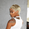 Sleek Short Blonde Wig Natural Lace Front Perfect Pixie Cut