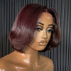 Soft Layers Burgundy Silky Bob 5x5 Lace Closure Wig