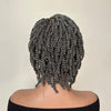 Salt and Pepper HD Full Lace Twist-out Afro Pixie Wig