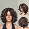 Short Blonde Highlights Glueless Pixie Curly Lace Closure Wig