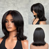 Face-Framing Sleek Swoop Bangs Layered Bob 5x5 Lace Human Hair Wig