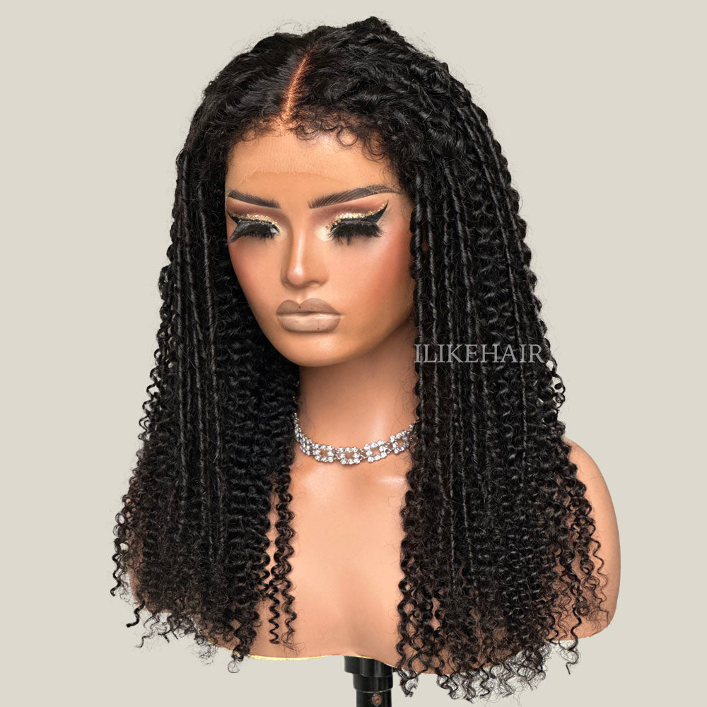 3a Hybrid Hairline Finger Coily 9x4 HD Lace Glueless Wig