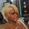 Side Bang 613 Blonde Layered Cut Bob 13x4 Lace Closure Wig