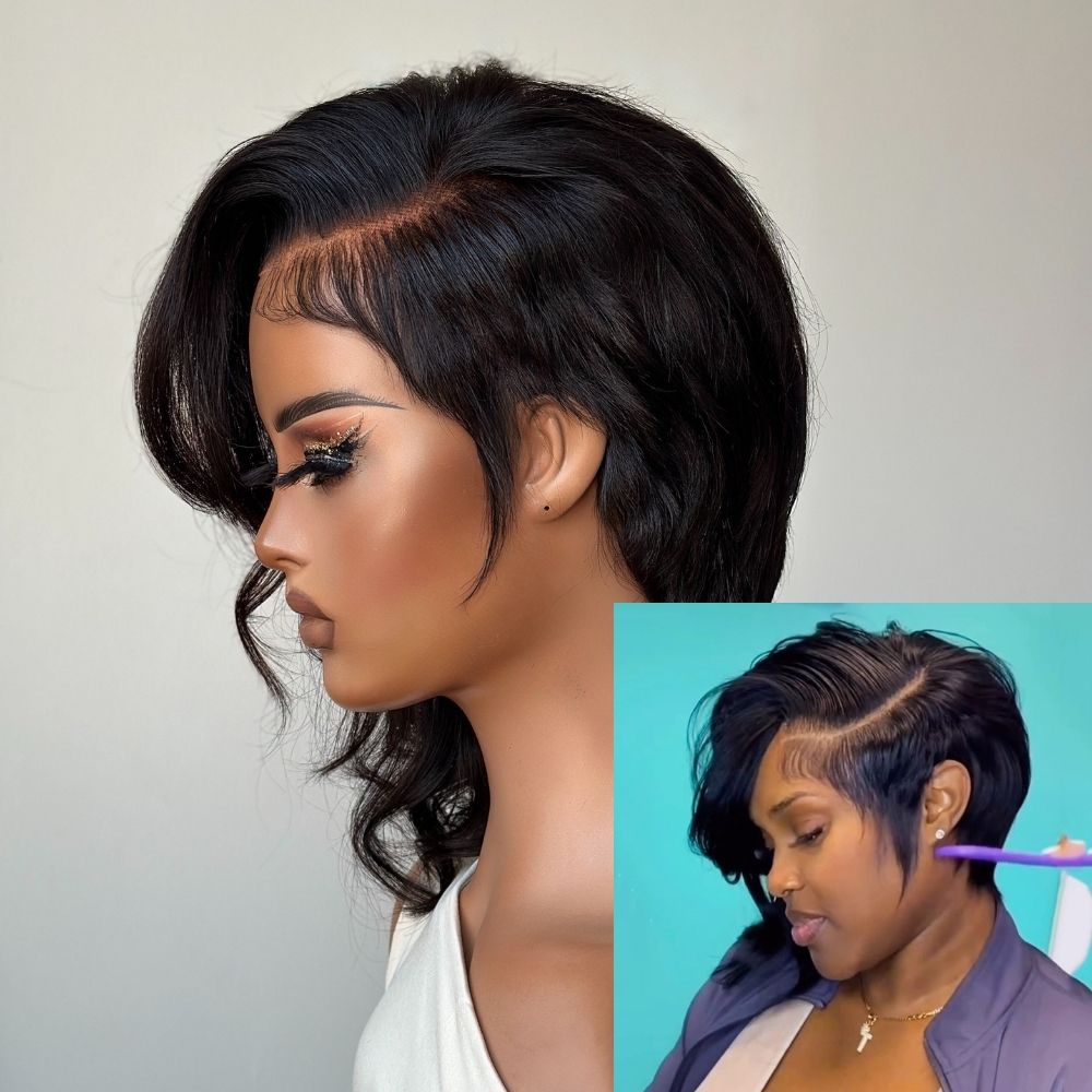 Asymmetrical Right Side Long Hair 13x4 Lace Frontal Wig