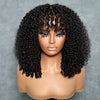 Spiral-Ended Kinky Curly Lace Closure Wig With Bangs