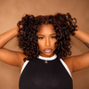 Reddish Brown Bouncy Curly Wig Shoulder Length Soft Natural Look