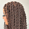 Full Lace Brown Butterfly Braid with Soft Curl Drawstring Wig