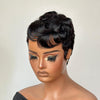 Vintage Glam Side-Part Wavy Pixie Cut 13x6 Lace Wig