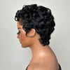Retro Glam Curly Pixie 13x6 Lace Wig with Curled Fringe