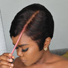 Short Full Lace Sleek Pixie Cut Wig with Deep Side Part