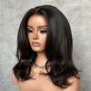 Mid-Length Blowout Layered Haircut Glueless 5x5 Lace Closure Wig