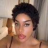 Full Lace Loose Curly Pixie Wig With Hybrid Hairline