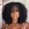 Put on & Go Trendy Curly Glueless Bob Wig With Bang