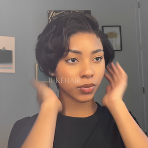 Boss Lady Side Part Layered Pixie Cuts 13x4 Frontal Lace Wig
