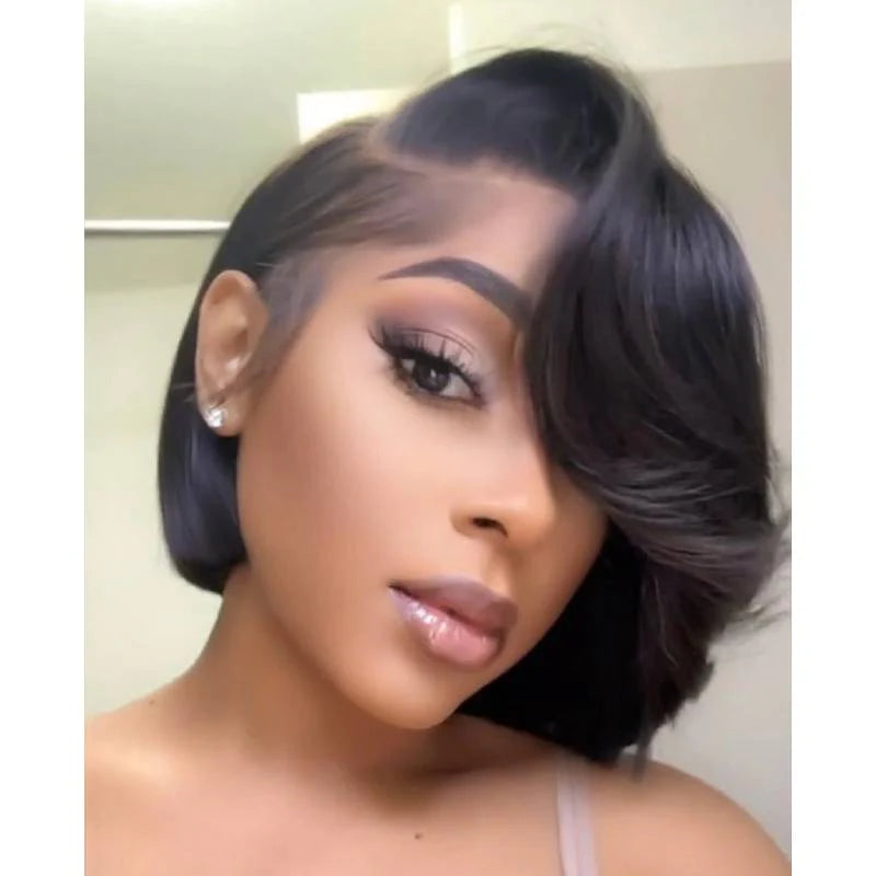 Realistic Lace Glueless Side Parted Bob Wig