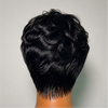 Natural Black Short Vintage Finger Wave Pixie Wig