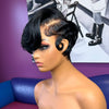 Natural Realistic Full Lace Glueless Side Parted Pixie Wig