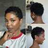 Full Lace Minimal Curly Afro Pixie Cut Wig With Drawstring