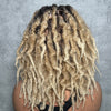 Ombre Blonde HD Full Lace Middle Part Boho Locs Wig with Baby Hairs