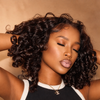 Reddish Brown Bouncy Curly Wig Shoulder Length Soft Natural Look