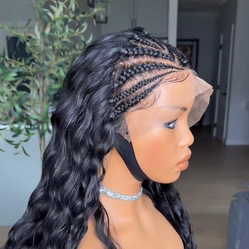 Full Lace Fulani Hybrid Braids With Baby Hair Invisi Drawstring Wig