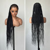 Full Lace Natural Black Cornrow Braid Wig With Drawstring