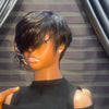 Short Pixie Cut With Bangs Glueless Human Hair Wig