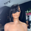 Natural Realistic Side-Parted Bangs 13x4 Lace Frontal Human Hair Wig