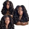 Natural Kinky Straight Layered Cut With 4C Kinky Edges Wig