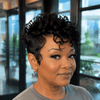 Bold Full Lace Short Curly Pixie Wig with Tapered Sides