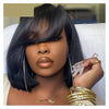 Natural Realistic Side-Parted Bangs 13x4 Lace Frontal Human Hair Wig