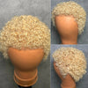 Bold Spirit 613 Blonde Short Curly Afro 13x6 Lace Wig with Defined Curls