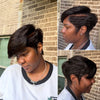 13x6 Parting Max Full Lace Side Part Layered Pixie Cut Wig With Long Bangs
