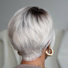 Platinum Blonde Hair With Dark Root Short Pixie Cut Glueless Wig
