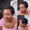 Wear & Go Side Part Short Curly Pixie 13×4 Lace Front Wig