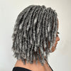 Salt and Pepper HD Full Lace Twist-out Pixie Wig with Baby Hairs