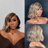 13x4 Lace Chic Blonde Highlight Bob Human Hair Wig