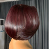 Soft Layers Burgundy Silky Bob 5x5 Lace Closure Wig