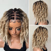 Ombre Blonde HD Full Lace Middle Part Boho Locs Wig with Baby Hairs