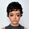 Beginner Friendly Natural Black 90s Bixie Short Hair Wavy Wig