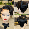 Boss Lady Style Short Pixie 13×6 Lace Wig with Highlights Side-Swept Bangs