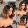 Put On & Go Ombre Blonde Highlight Fluffy Wave Bob Wig