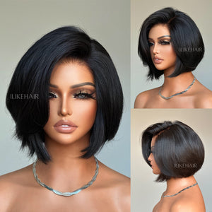 Classic & Chic Layered Cut Blowout Bob Lace Glueless Wig