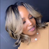 Blonde Highlights Soft Wavy Bob 5x5 Lace Closure Wig