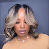 Blonde Highlights Soft Wavy Bob 5x5 Lace Closure Wig