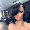 Natural Realistic Side-Parted Bangs 13x4 Lace Frontal Human Hair Wig