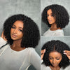 Glueless Juicy Curly HD Lace Closure With 4C Kinky Edges Pre-cut Wig