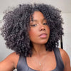 Put on & Go Trendy Curly Glueless Bob Wig With Bang
