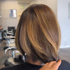 Blonde Highlight With Brown Root Bob Silky Straight Wig