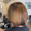 Blonde Highlight With Brown Root Bob Silky Straight Wig